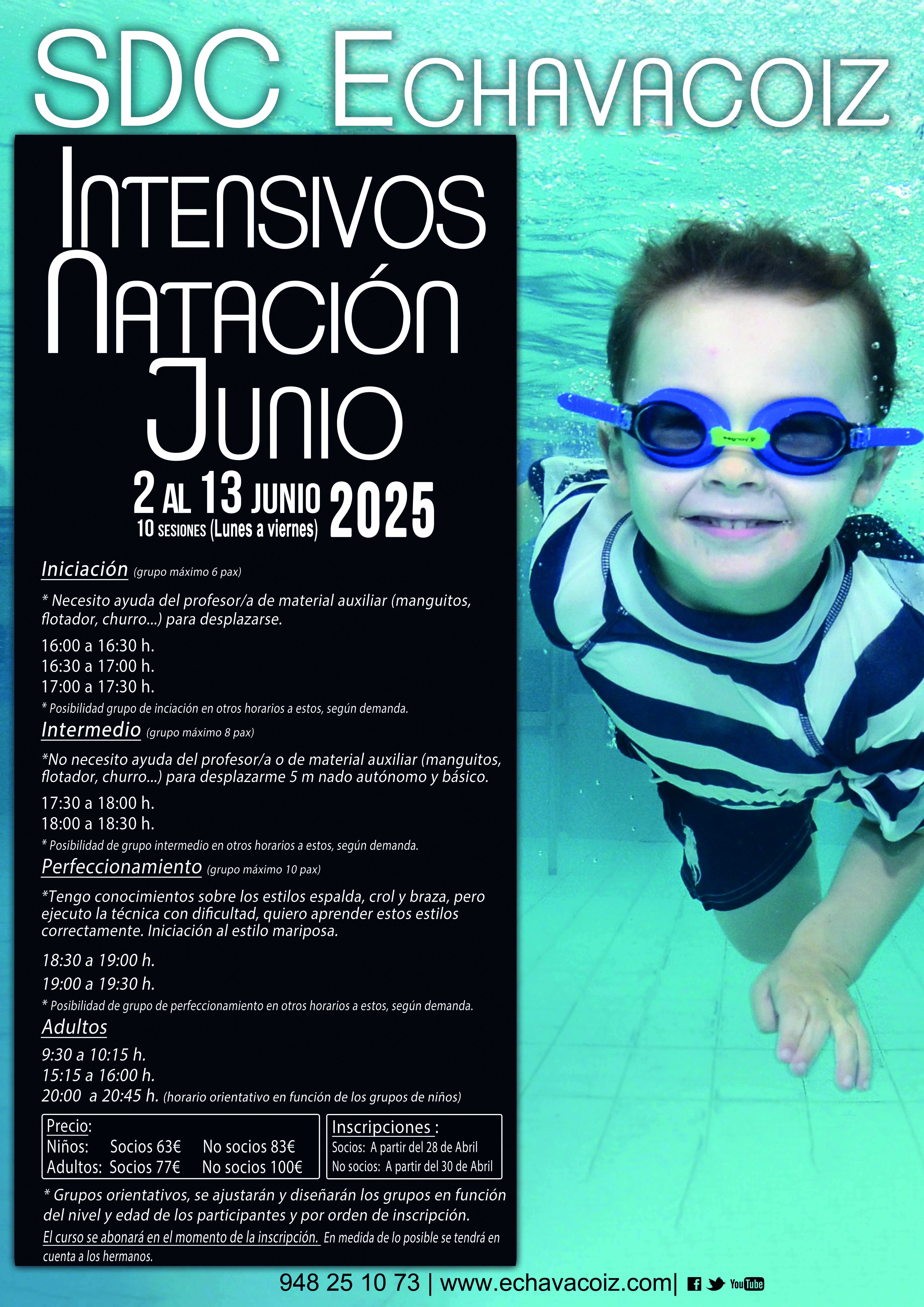 Intensivos natacion junio 2024 pamplona